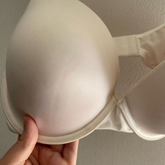 Victoria’s Secret Perfect Coverage Bra 34DD White Padded Underwire - Picture 5 of 6